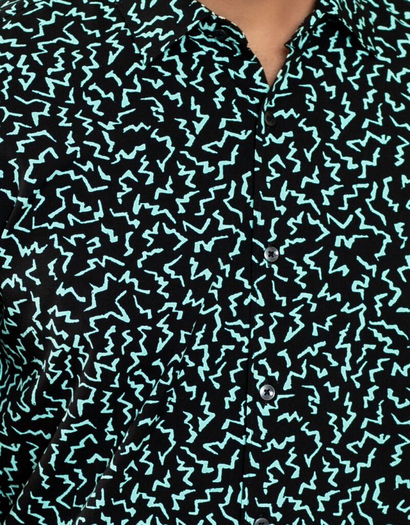Viscose Fabric Slim Fit Half Shirt - Image 2
