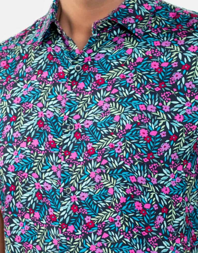 Viscose Fabric Slim Fit Half Shirt - Image 2