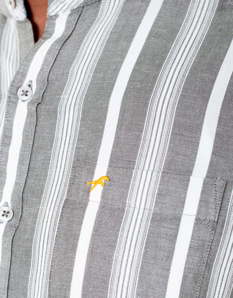 Premium Band Collar Slim Fit Full Shirt - Image 2