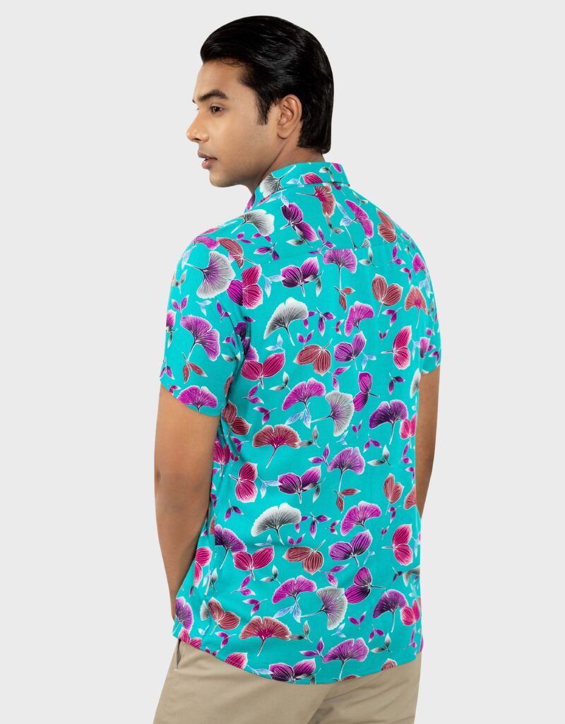 Digital Print Slim Fit Half Shirt - Image 3
