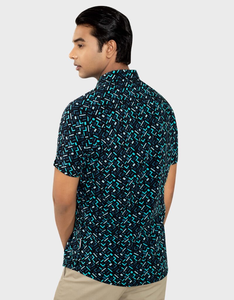 Viscose Fabric Slim Fit Half Shirt - Image 3