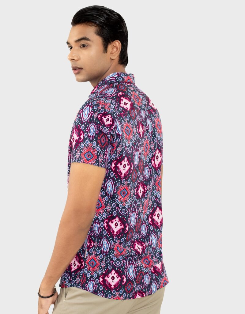 Viscose Fabric Slim Fit Half Shirt - Image 3