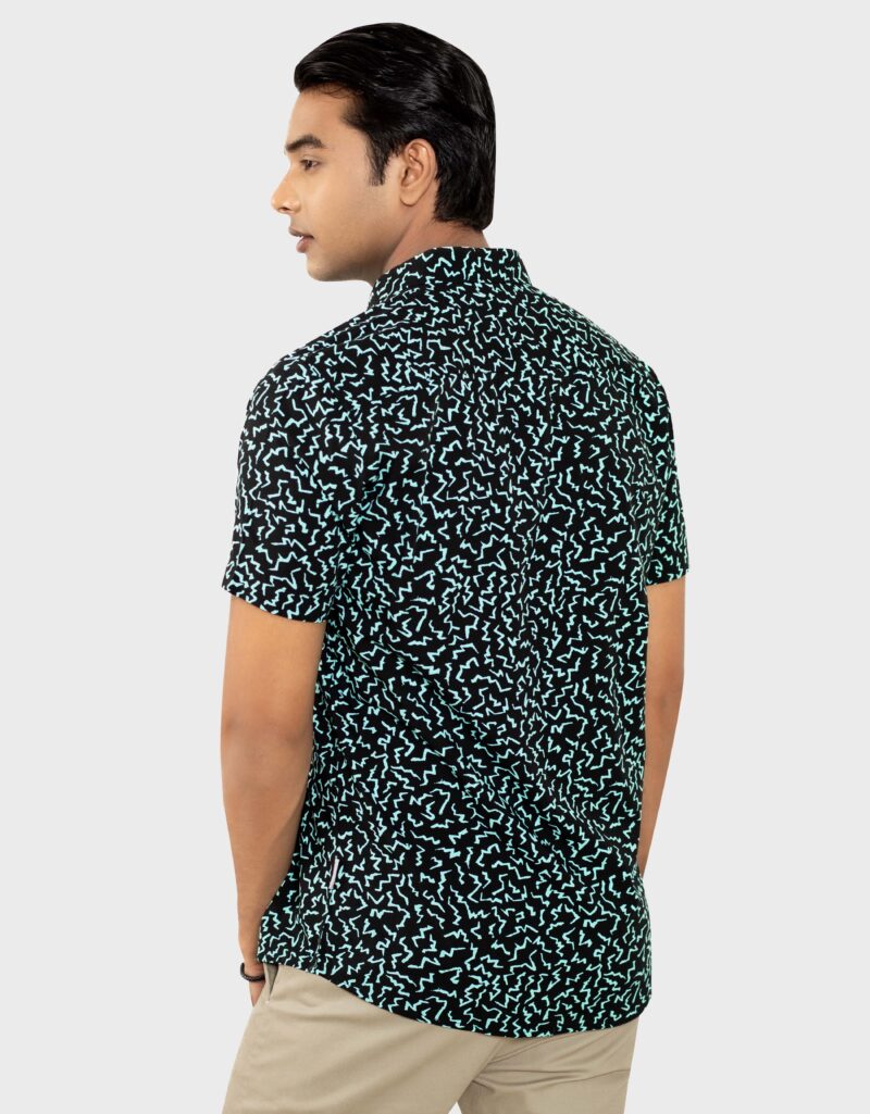 Viscose Fabric Slim Fit Half Shirt - Image 3