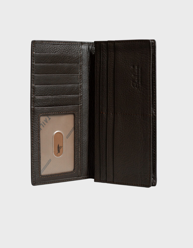 Premium Leather Wallet [Long Dark Chocolate] - Image 2