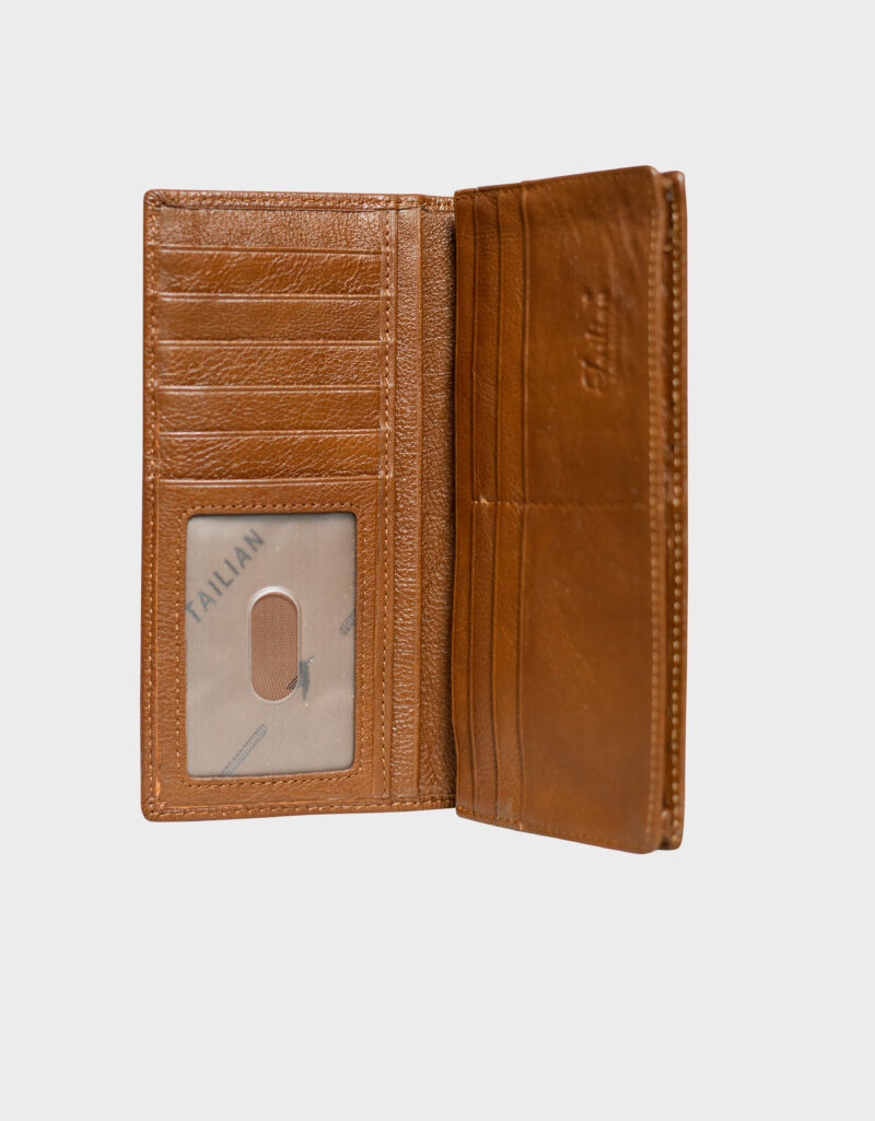 Premium Leather Wallet [Long Brown] - Image 2