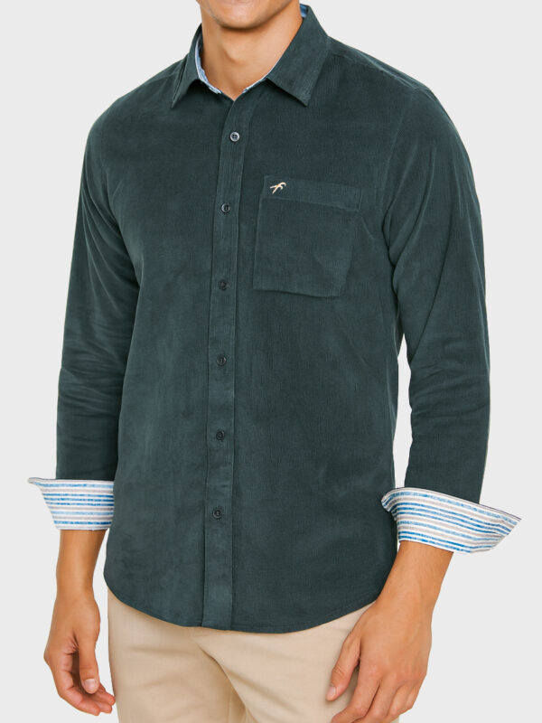 Home 14 Corduroy Fabric Casual Full Shirt