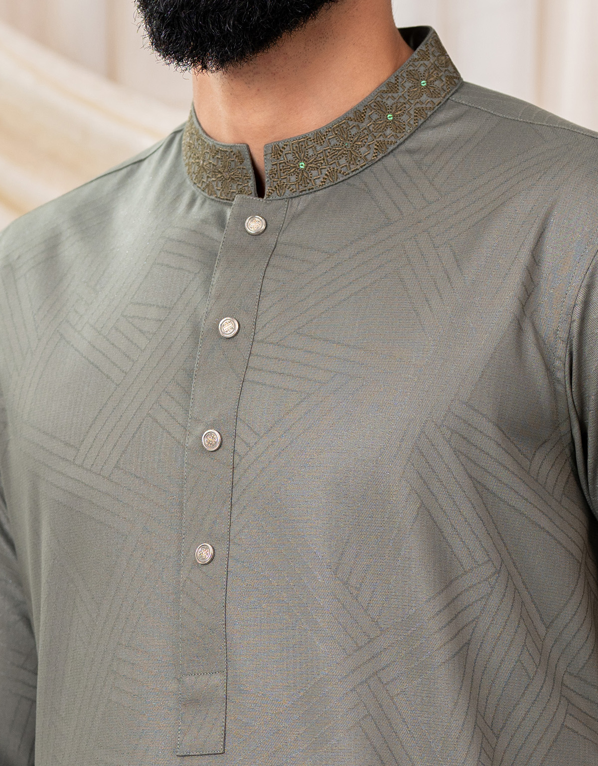 Premium Jacquard Long Panjabi 2 Premium Jacquard Long Panjabi - Image 2