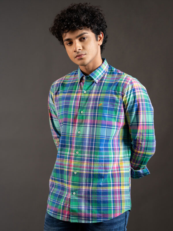 Home 18 Premium Fine Cotton Slim Fit Full Shirt