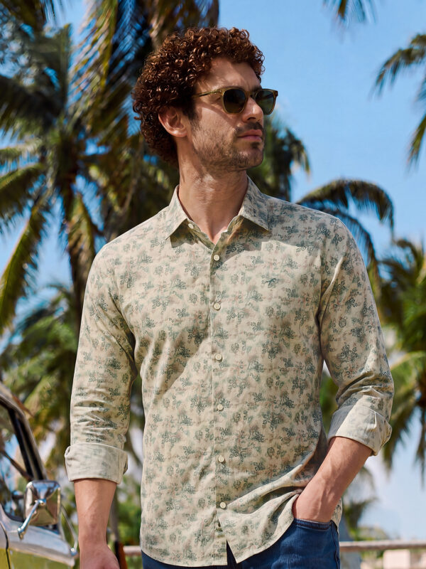 Home 14 Premium Italian Fabric Slim Fit Full Shirt