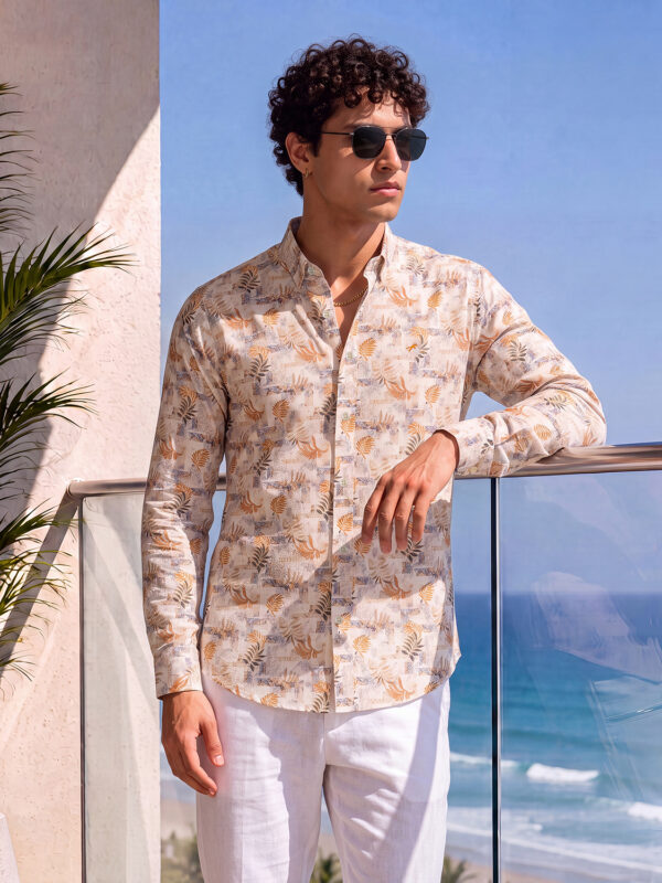 Home 16 Premium Fine Cotton Slim Fit Full Shirt