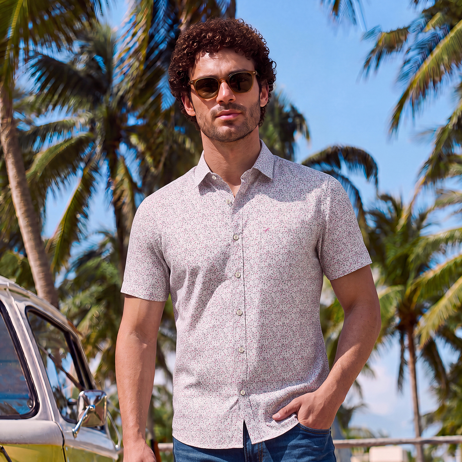 Premium Fine Cotton Relax Fit Half Shirt 1 Premium Fine Cotton Relax Fit Half Shirt