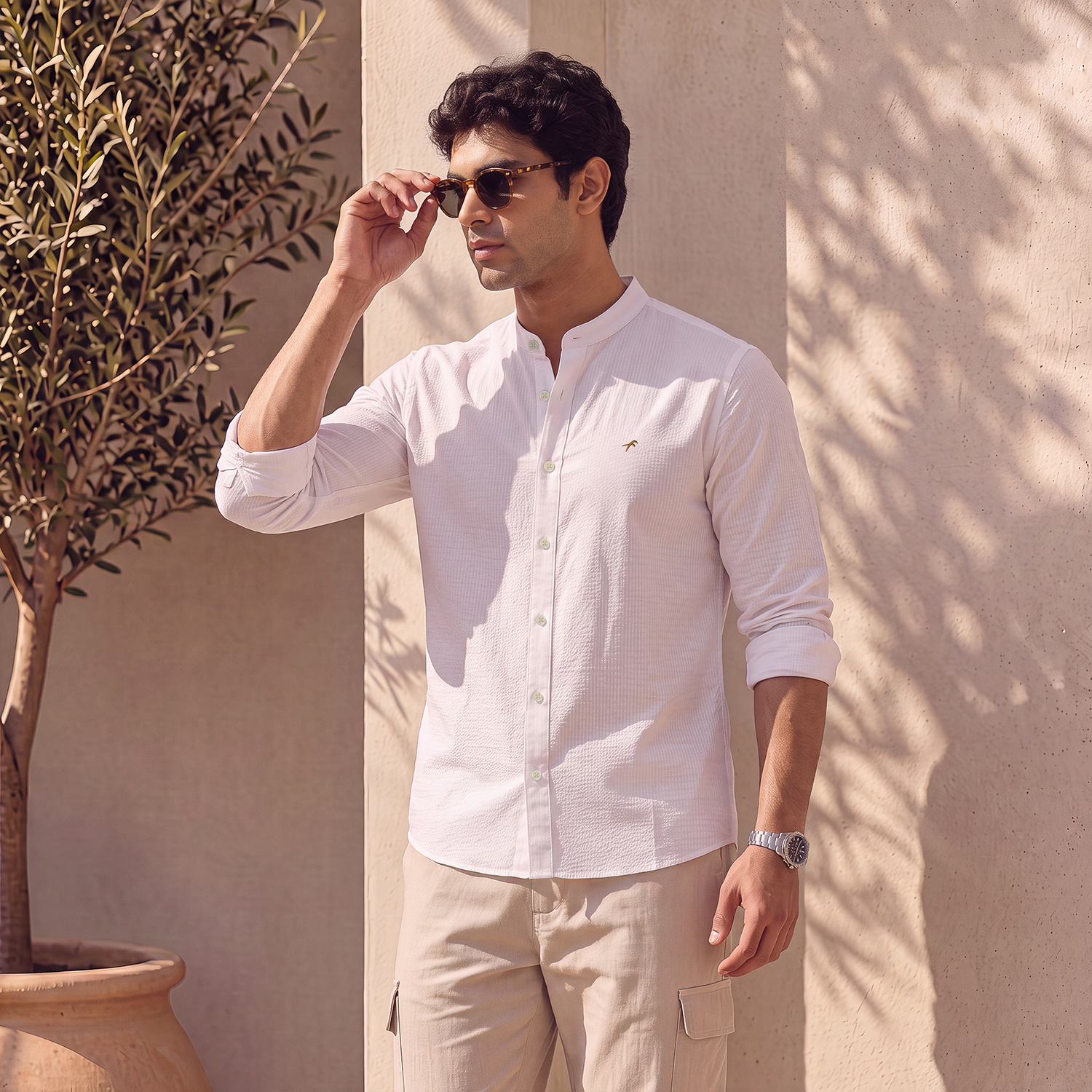 Premium Amboss Band Collar Casual Full Shirt 1 Premium Amboss Band Collar Casual Full Shirt