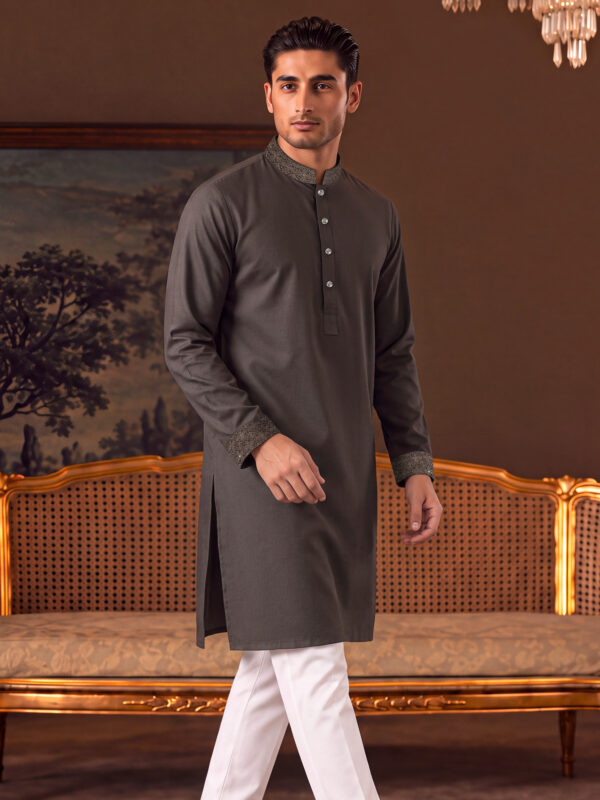 Premium Jacquard Fabric Long Panjabi