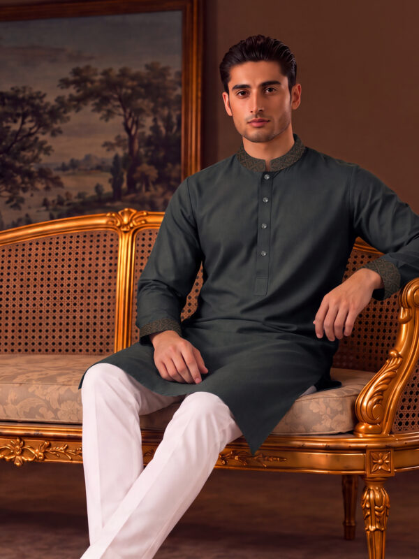 Premium Jacquard Fabric Long Panjabi